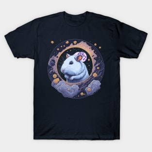 White Hamster at Night Time T-Shirt